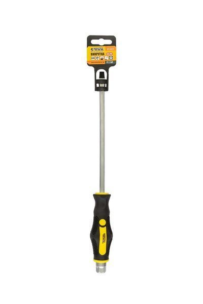 Викрутка ударна шліцева магнітна MASTERTOOL EXTERNAL HEX SL8х200 мм ручка з TPR покриттям 49-6820 31713 фото