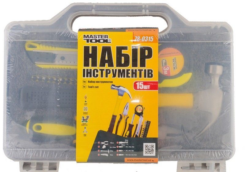 Набір інструменту MASTERTOOL 15 елементів 78-0315 26694 фото