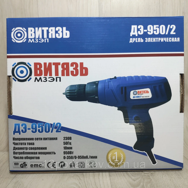 Шуруповерт мережевий Витязь ДЕ - 950/2 Ватт !!! 1404401 фото