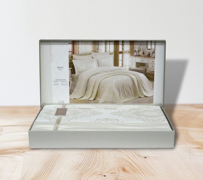 Покривало з наволочками Gardines Miray Cream 240 x 260 см 65329 фото