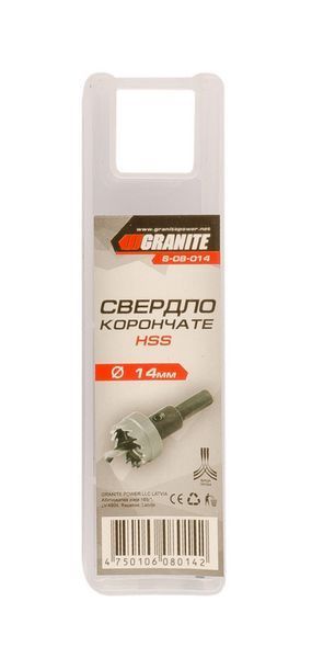 Свердло корончасте GRANITE HSS 14 мм 6-08-014 27697 фото