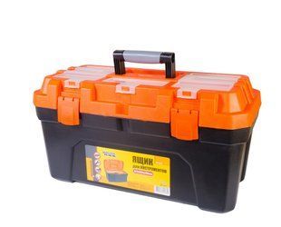 Скриня для інструментів MASTERTOOL з пластиковими замками 22.5" 572х300х295 мм 79-6028 28149 фото