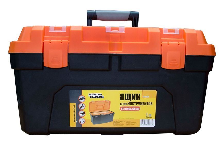 Скриня для інструментів MASTERTOOL з пластиковими замками 22.5" 572х300х295 мм 79-6028 28149 фото