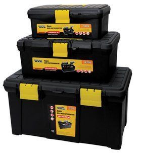 Скрині для інструментів MASTERTOOL комплект 3 шт з пластиковими замками 12.5"/16"/19.5" (79-2219/2216/2212) 79-2000 26705 фото