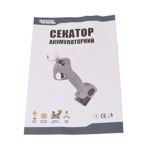 Секатор акумуляторний MASTERTOOL HQ 2x16.8V Li-ion зарядний пристрій кейс із аксесуарами 14-6000 29497 фото
