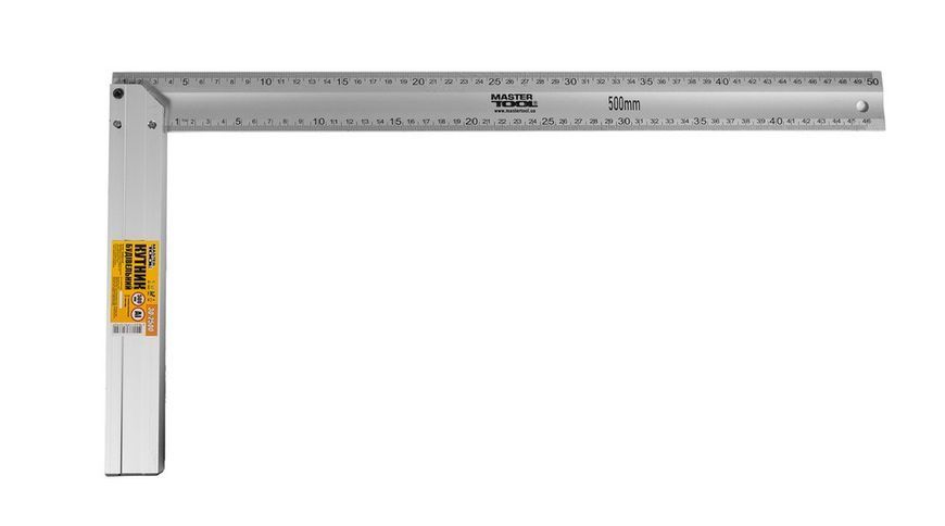 Кутник будівельний алюмінієвий MASTERTOOL 500 мм ручка Al 30-2500 25583 фото