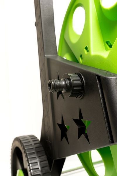 Котушка для шланга MASTERTOOL 60 м з телескопічною ручкою на колесах 92-8802 33326 фото