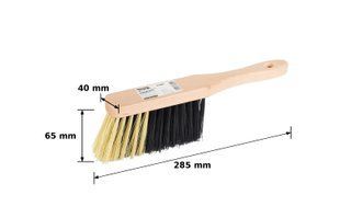 Щітка для змітання MASTERTOOL дерев'яна колодка 5-рядна 285х40х81/65 мм 14-6376 24025 фото