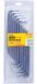 Ключ шестигранний MASTERTOOL Long Arm CrV 10,0 мм 40&times;170 мм набір 10 шт 75-0010 24371 фото 2