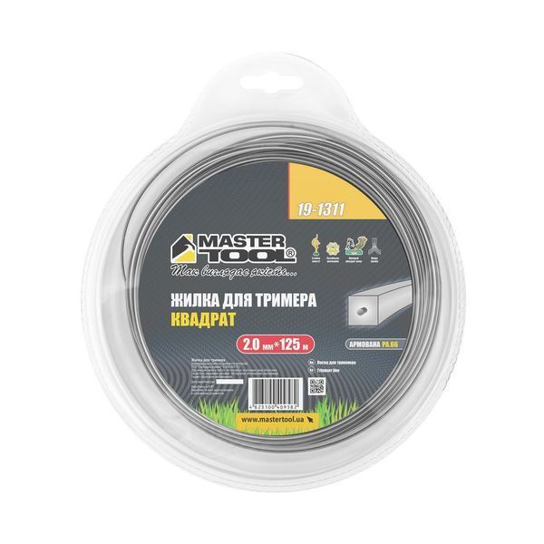 Жилка для тримера MASTERTOOL SQUARE REINFORCED 2.0 мм &times; 125 м 19-1311 29906 фото