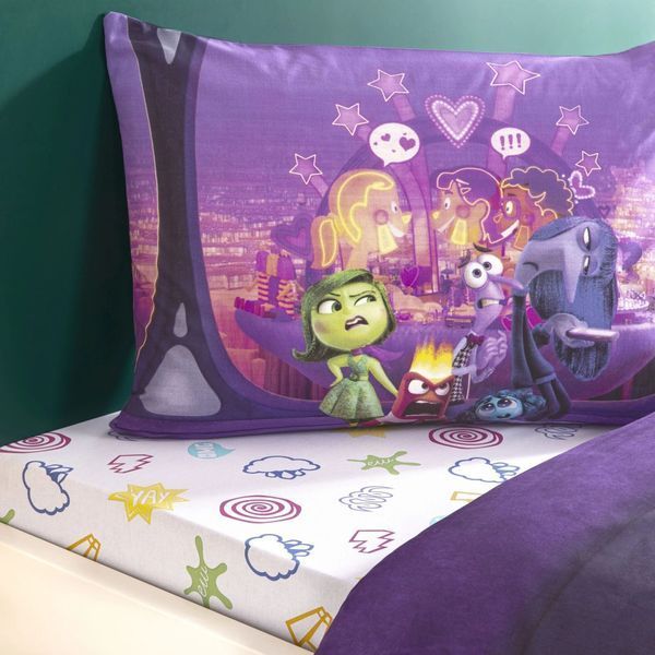 Підлітковий комплект Disney TAC Inside Out 2 Ранфорс / простирадло на резинці 55825 фото