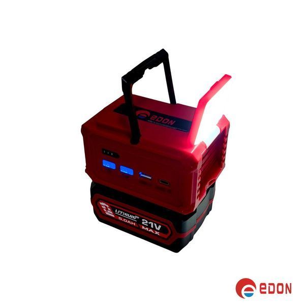 Акумуляторний інвертор напруги (від акумулятора) 150W Edon ED-NB 21/150 (АКБ 5,0 А&middot;год) 8 фото