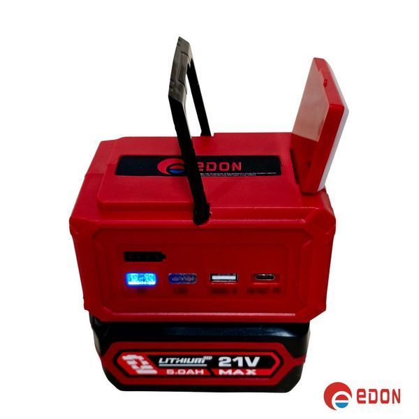 Акумуляторний інвертор напруги (від акумулятора) 150W Edon ED-NB 21/150 (АКБ 5,0 А&middot;год) 8 фото