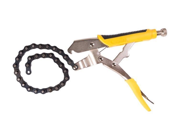 Кліщі затискні ланцюгові MASTERTOOL 450 мм &Oslash; 155 мм 07-0907 27946 фото