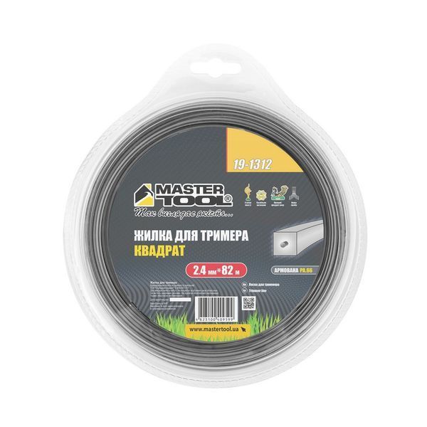 Жилка для тримера MASTERTOOL SQUARE REINFORCED 2.4 мм &times; 82 м 19-1312 29907 фото