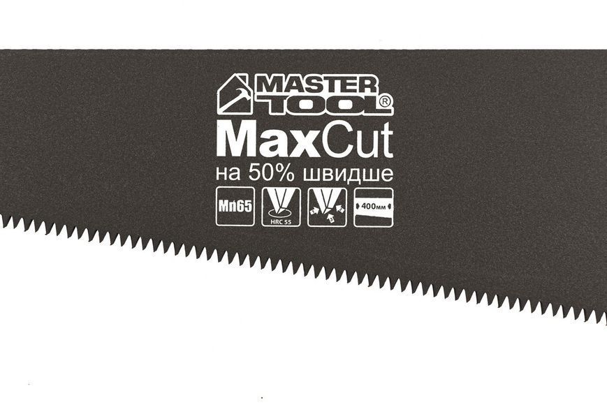 Ножівка столярна MASTERTOOL 7TPI MAX CUT тефлонове покриття 400 мм загартований зуб 3-D заточування 14-2340 25926 фото