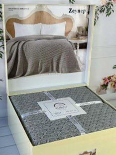 Плед в'язаний акриловий Romeo Home Zeynep Gri 220&times;240 см 57015 фото