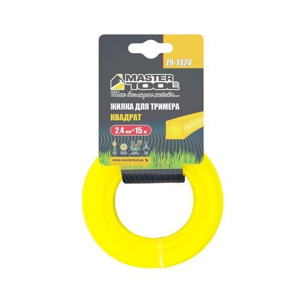 Жилка для тримера MASTERTOOL SQUARE 2.4 мм &times; 15 м 19-1424 26949 фото