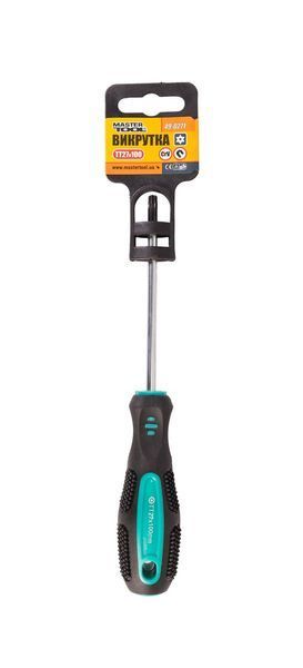 Викрутка магнітна MASTERTOOL TORX TT27х100 мм ручка з TPR покриттям 49-0271 29139 фото