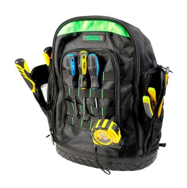 Рюкзак для інструментів MASTERTOOL 380х180х480 мм 22 кишені пластикове дно 1680 DEN 79-1934 27032 фото