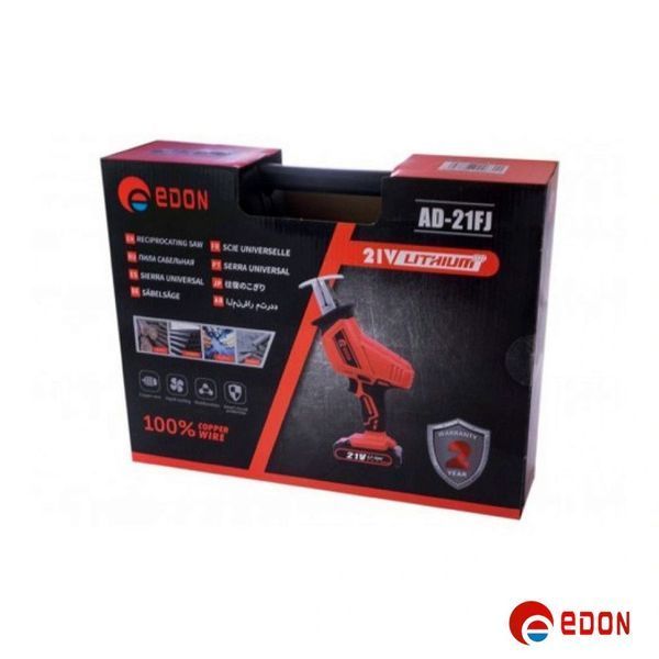 Акумуляторна шабельна пилка EDON AD-21Fj (21V /2.0 А&middot;г) 229 фото