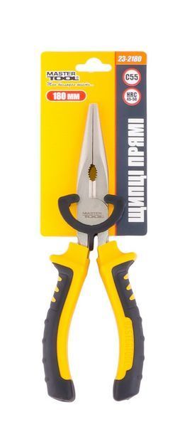 Щипці прямі MASTERTOOL 180 мм С55/HRC 45~50 23-2180 29550 фото