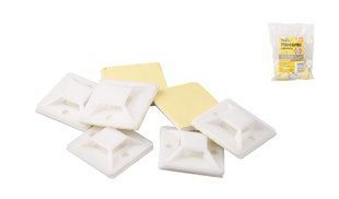 Платформа для хомута MASTERTOOL 20&times;20 мм 50 шт біла 20-1898 26771 фото