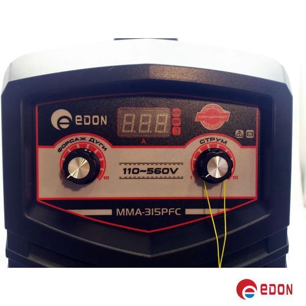 Інверторний зварювальний апарат EDON MMA-315PFC (220V/380V, 110-560В) 285 фото