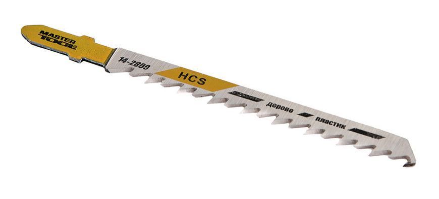 Полотно пильне для лобзика MASTERTOOL T101D 5 шт дерево/пластик чистий прямий різ 6TPI/100 мм 14-2809 27431 фото