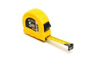 Рулетка MASTERTOOL 5 м&times;19 мм фіксатор полотна кнопка STOP протиковзний гачок 65-2105 33964 фото