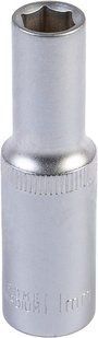 Головка торцева 6-гранна подовжена MASTERTOOL &frac12;" 11 мм L 78 мм CrV 78-0511 29248 фото
