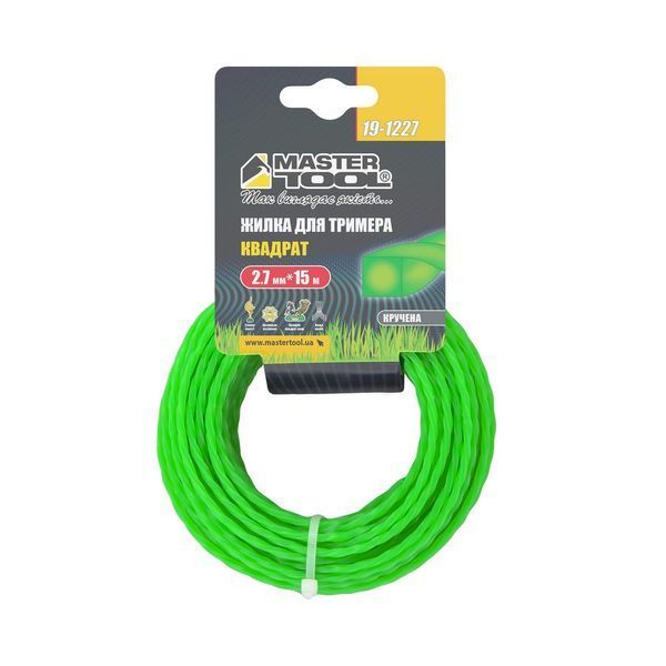 Жилка для тримера MASTERTOOL TWISTED SQUARE 2.7 мм &times; 15 м 19-1227 27092 фото