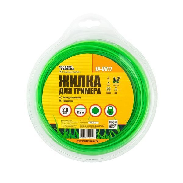 Жилка для тримера MASTERTOOL ROUND 2.0 мм &times; 112 м 19-0011 29918 фото