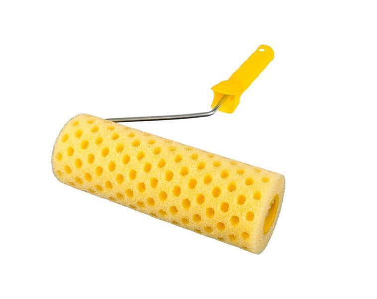 Валик малярський структурний MASTERTOOL Moltopren Decor Peas 230 x 80 x 20 мм, &Oslash; 6 мм з ручкою 92-6204 27368 фото