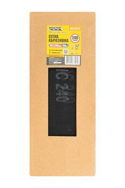 Сітка абразивна 107 &times; 280 мм P240 MASTERTOOL 08-0224 24560 фото