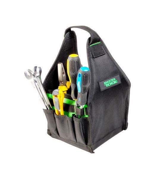 Сумка для інструментів відкрита MASTERTOOL 160х170х310 мм 8 кишень посилене дно 1680 DEN 79-1930 28221 фото