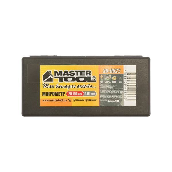 Мікрометр MASTERTOOL 25-50 мм точність 0.01 мм 30-0622 32951 фото