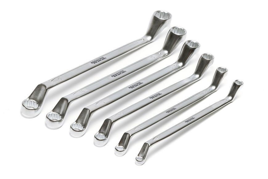 Ключі накидні MASTERTOOL COLD FORGED набір 6 шт (6&ndash;17 мм) 31CrV3 DIN 897 72-3206 33293 фото